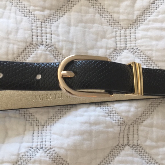 Ivanka Trump Accessories - Ivanka Trump Belt Medium Black and Gold